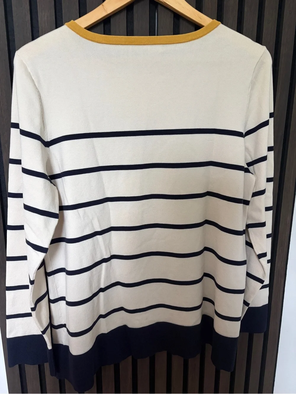 Pendleton 49% Silk Striped Nautical Sweater Button Shoulder Pocket Women L
